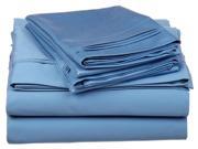 Impressions 650 Thread Count Sheet Set Premium Long Staple Cotton Queen Medium Blue