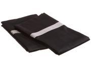 Impressions Hotel Collection Pillowcases Long Staple Cotton King Black Grey