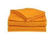 Impressions Striped Soft Sheet Set Wrinkle Free Microfiber Deep Pocket Cal King Orange