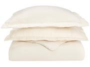 Impressions 100% Cotton Flannel Duvet Cover Set Warm cozy Weight King Cal King Ivory