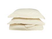 Impressions 500 Thread Count Duvet Cover Set Long Staple Cotton Full Queen Ivory
