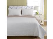 Impressions Harley Fine Stitched Long Staple Cotton Quilt Set King Ivory