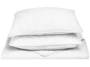 Impressions Channing Fine Stitched Long Staple Cotton Quilt Set King White