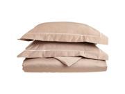 Impressions 800 Thread Duvet Cover Set Long Staple Cotton King Cal King Taupe Ivory