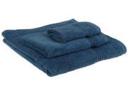 Superior 3 Piece Towel Set 100% Premium Long Staple Combed Cotton Sapphire