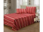 Impressions Zigzag Duvet Cover Set Wrinkle Free Microfiber Twin Twin XL Red