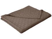 Impressions Twin Twin XL Blanket 100% Cotton For All Season BASKET WEAVE Design Charcoal