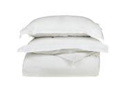 Impressions 300 Thread Duvet Cover Set 100% Premium Long Staple Cotton Full Queen White