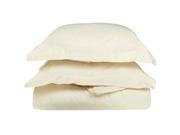 Impressions 300 Thread Duvet Cover Set 100% Premium Long Staple Cotton Full Queen Ivory