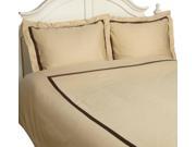 Impressions 300 Thread Duvet Cover Set 100% Long Staple Cotton Twin XL Honey Mocha