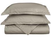 Impressions 600 Thread Count Duvet Cover Set Cotton Rich Twin Grey