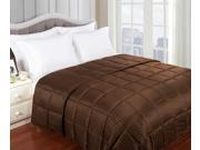 Grand Down Full Queen Striped Blanket Reversible Microfiber For All Season Chocolate