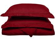 Impressions Twin Twin XL Duvet Cover Set Microfiber Embroidered CLOUDS Design Burgundy