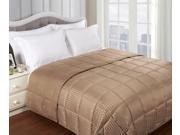 Grand Down Twin Twin XL Striped Blanket Reversible Microfiber For All Season Taupe