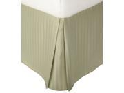 Impressions Striped Soft Wrinkle Free Microfiber Bed Skirt 15 Drop Sage Queen