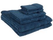 Superior 6 Piece Towel Set 100% Premium Long Staple Combed Cotton Sapphire