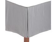 Impressions Striped Soft Wrinkle Free Microfiber Bed Skirt 15 Drop Silver Queen
