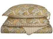 Impressions Morrocan Paisley Long Staple Cotton Quilt Set Full Queen Green