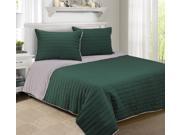 Impressions Ashley Fine Stitched Long Staple Cotton Quilt Set Twin Twin XL Hunter Green