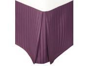 Impressions Striped Soft Wrinkle Free Microfiber Bed Skirt 15 Drop Plum King