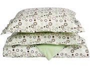 Impressions Spring Circles Duvet Cover Set Wrinkle Free Microfiber Twin Sage