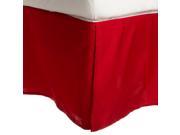 Impressions 300 Thread Count Premium Long Staple Cotton Bed Skirt Red Twin
