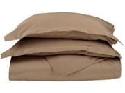 Impressions 530 Thread Duvet Cover Set Premium Long Staple Cotton Full Queen Taupe
