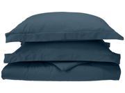 Impressions Percale Duvet Cover Set Long Staple Cotton 300 Thread King Cal King Navy Blue