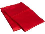 Impressions Soft Sateen Weave Cotton Pillowcases Set 300 Thread Count Standard Red