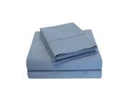 Impressions 6 Piece 800 Thread Count Sheet Set 100% Long Staple Cotton Queen Medium Blue