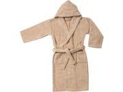 Superior 100% Premium Long Staple Cotton Unisex Kids Hooded Bath Robe Large Taupe