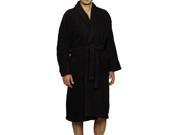 Superior 100% Premium Long Staple Cotton Unisex Terry Bath Robe Large Black