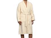 Superior 100% Premium Long Staple Cotton Unisex Terry Bath Robe Medium Ivory