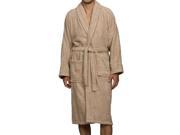 Superior 100% Premium Long Staple Cotton Unisex Terry Bath Robe Small Taupe