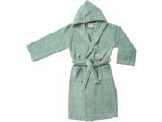 Superior 100% Premium Long Staple Cotton Unisex Kids Hooded Bath Robe Small Medium Sage