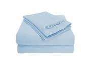 Impressions 1000 Thread Count Sheet Set Premium Long Staple Cotton Queen Light Blue