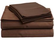 Impressions Single Ply Soft Sheet Set Premium Long Staple Cotton Split King Mocha