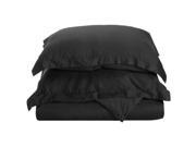 Superior 800 Thread Count Duvet Cover Set Long Staple Cotton Full Queen Black