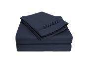 Impressions 1000 Thread Count Sheet Set Premium Long Staple Cotton Olympic Queen Navy Blue
