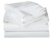 Impressions Striped 1000 Thread Count Sheet Set Long Staple Cotton Cal King White