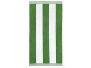 Superior Oversized Jacquard Long Staple Cotton Beach Towel Cabana Stripe Dark Green