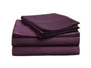 Impressions Single Ply Soft Sheet Set Premium Long Staple Cotton Full Plum