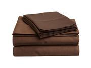 Impressions Single Ply Soft Sheet Set Premium Long Staple Cotton Full Mocha