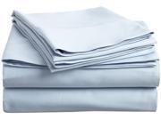 Impressions Single Ply Soft Sheet Set Premium Long Staple Cotton Queen Light Blue
