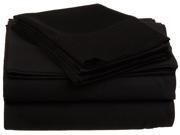 Impressions Single Ply Soft Sheet Set Premium Long Staple Cotton Split King Black