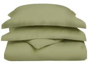 Impressions 1200 Thread Count Duvet Cover Set Cotton Rich King Cal King Sage