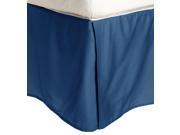 Impressions Cotton Rich Soft Bed Skirt 15 Drop Down Blue Twin