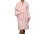 Superior 100% Premium Long Staple Cotton Unisex Terry Bath Robe Large Pink
