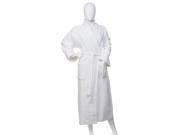 Superior 100% Premium Long Staple Cotton Unisex Waffle Weave Bath Robe Large White