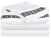 Superior Decorative Kendell Embroidered Cotton Sheet Set - Twin XL, White/Black Superior Decorative Kendell Embroidered Cotton Sheet Set - Twin XL, White/Black